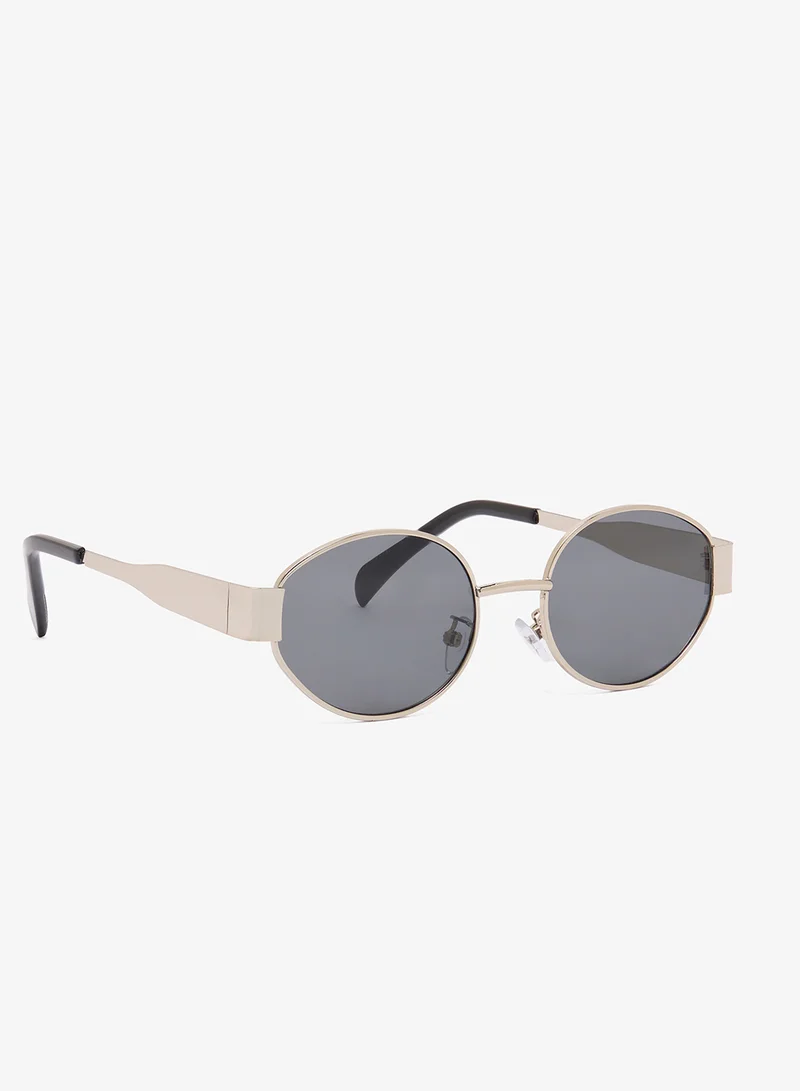 ELLA Classic Round Sunglasses With Silver Accent